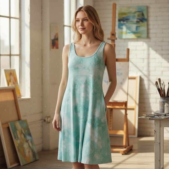 columbia sportswear Dresses & Skirts - Columbia PFG Performance Freezer Dress Fishing Gear Aqua UPF 50 Small NWT